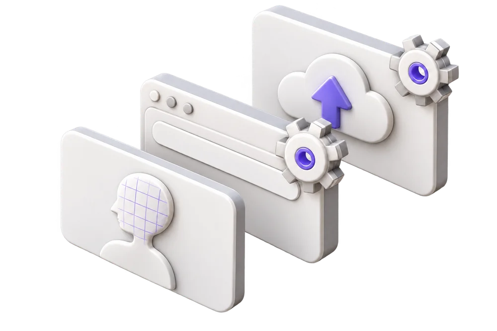 PowerBlur™: PowerBlur dual-engine concept: browser processing and cloud rendering