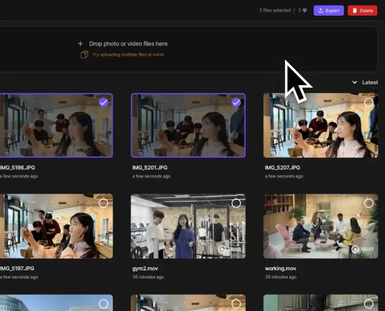 blur multiple file